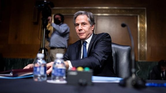 US Secretary of State Antony Blinken at a Senate Foreign Relations Committee hearing in Washington. April 26, 2022