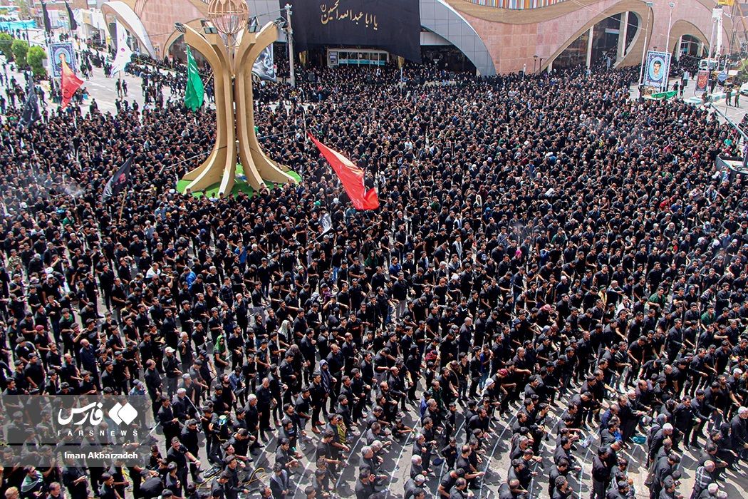 Iranians mourning during a Muharram ceremony in the central city of Bam, Kerman province  (July 2023)