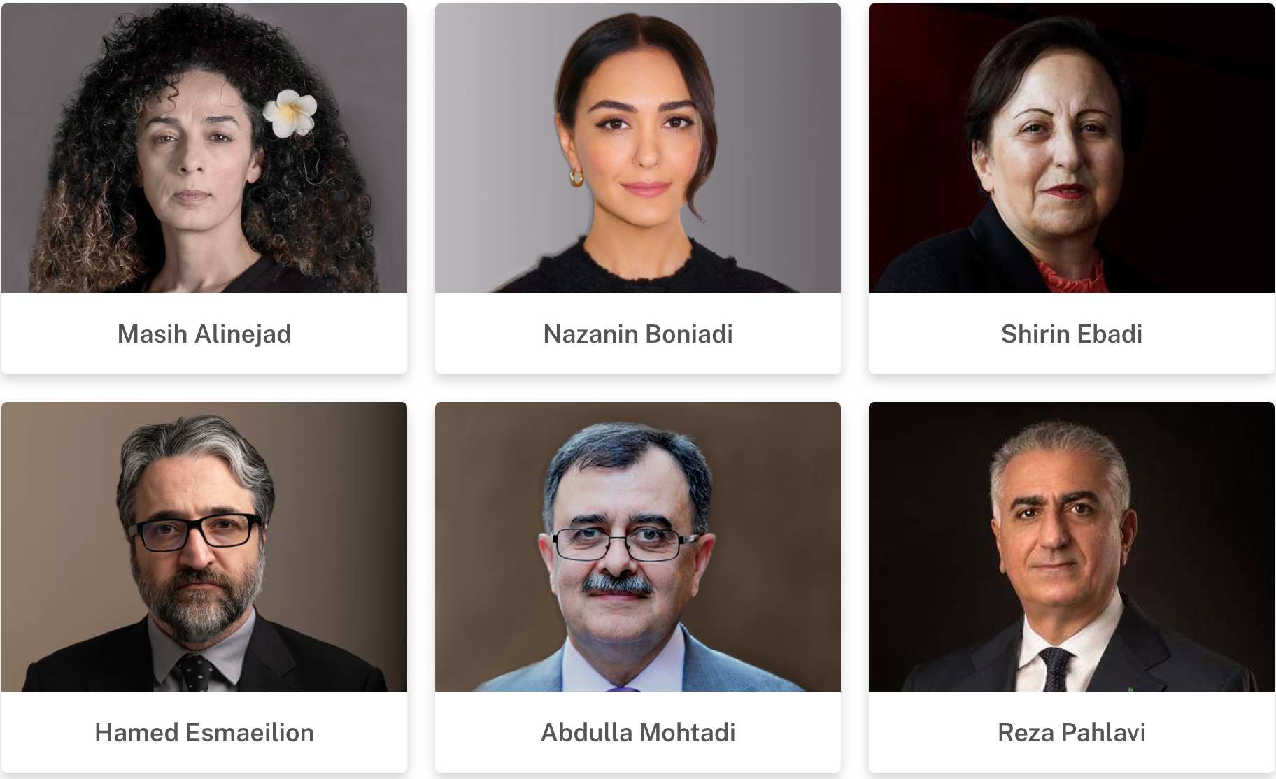 prominent-opposition-figures-Iran-Masih-Alinejad-Reza-Phlavi (March 2023)
