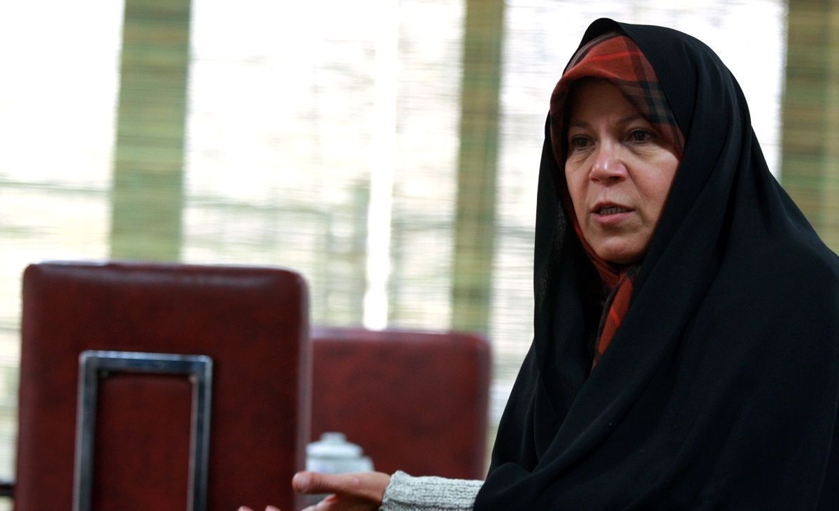 Faezeh Hashemi, the daughter of Iran’s former president Akbar Hashemi Rafsanjani  
