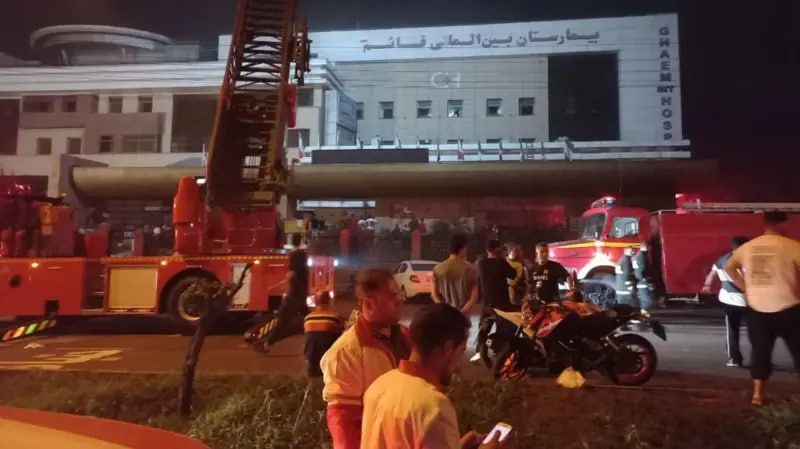 ۹ نفر در آتش‌سوزی بیمارستان قائم رشت کشته شدند