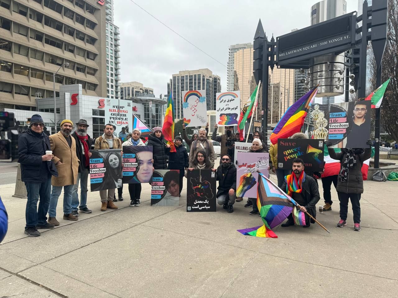 ایرانیان تورنتو کانادا در یادبود نوجوان کوییر کشته شده در تبریز تجمع برگزار کردند