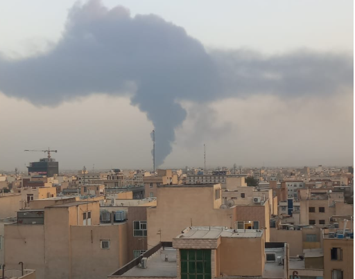 آتش‌سوزی گسترده در یک انبار مواد نفتی در جنوب تهران