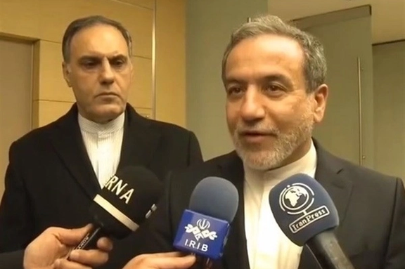 Iran's Foreign Minister Abbas Araghchi (right) upon arrival in Turkey on December 2, 2024.