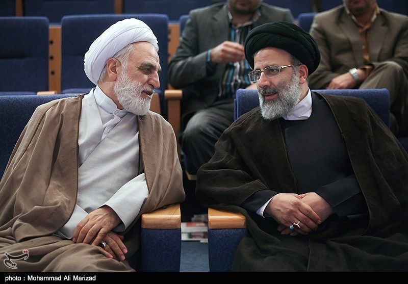 Chief Justice Gholamhossein Mohseni Ejei (left) and President Ebrahim Raisi   (undated)