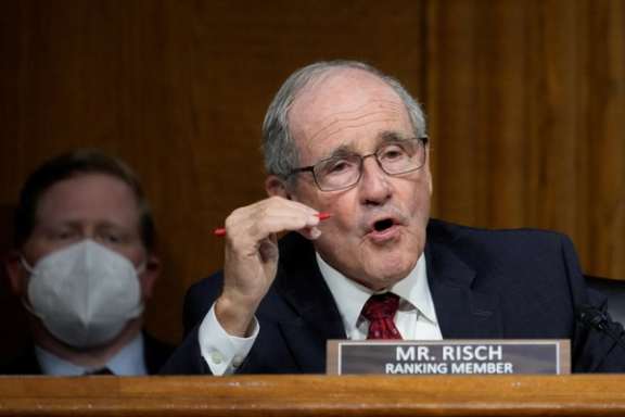 Ranking member US Senator James Risch (R-ID) questions Secretary of State Antony Blinken during a Senate Foreign Relations Committee hearing on Capitol Hill in Washington, District of Columbia, September 14, 2021.