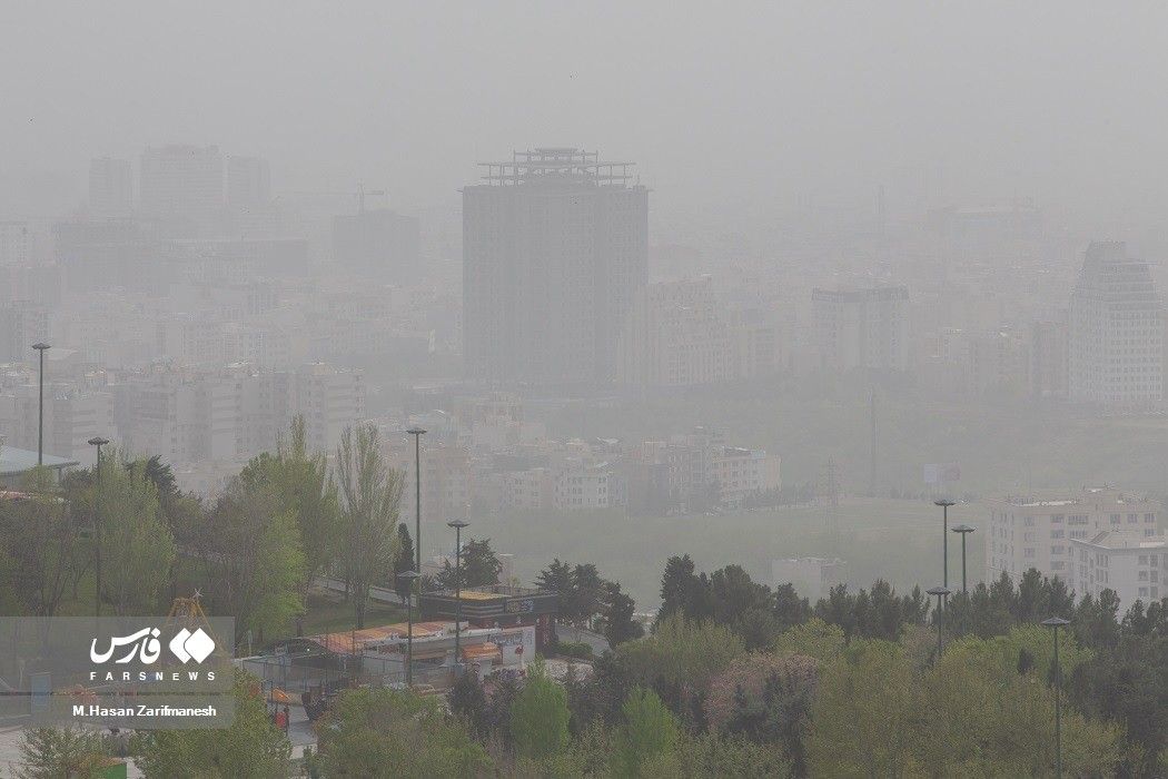 Air pollution in Tehran on Friday, April 8