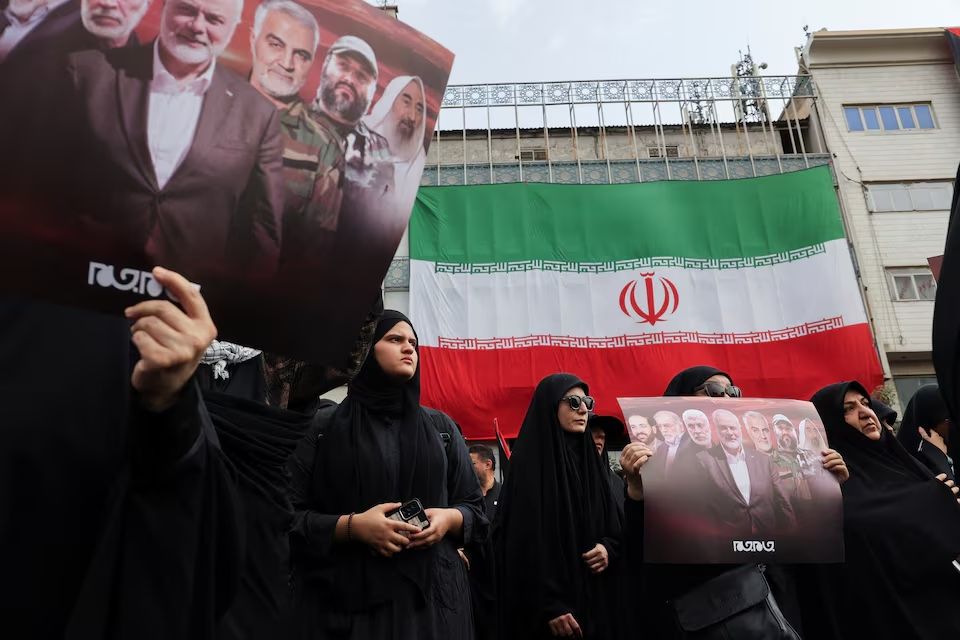 Iranians attend the funeral procession of assassinated Hamas chief, Ismail Haniyeh in Tehran, Iran, August 1, 2024.