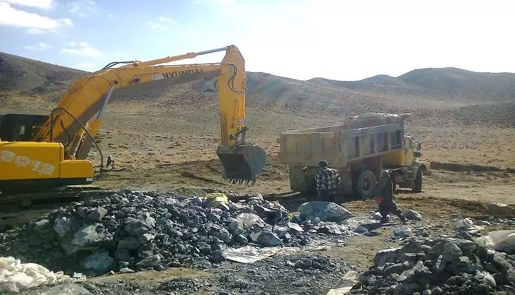 نمایی از معدن کرومیت دهکهان در شهریور ۱۳۹۹