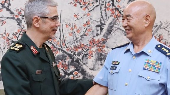Iranian and Chinese military leaders meeting on September 12, 2019