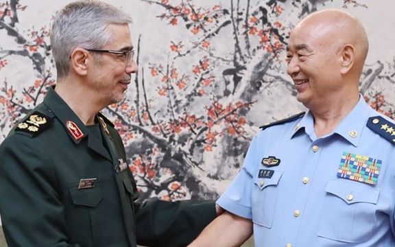 Iranian and Chinese military leaders meeting on September 12, 2019