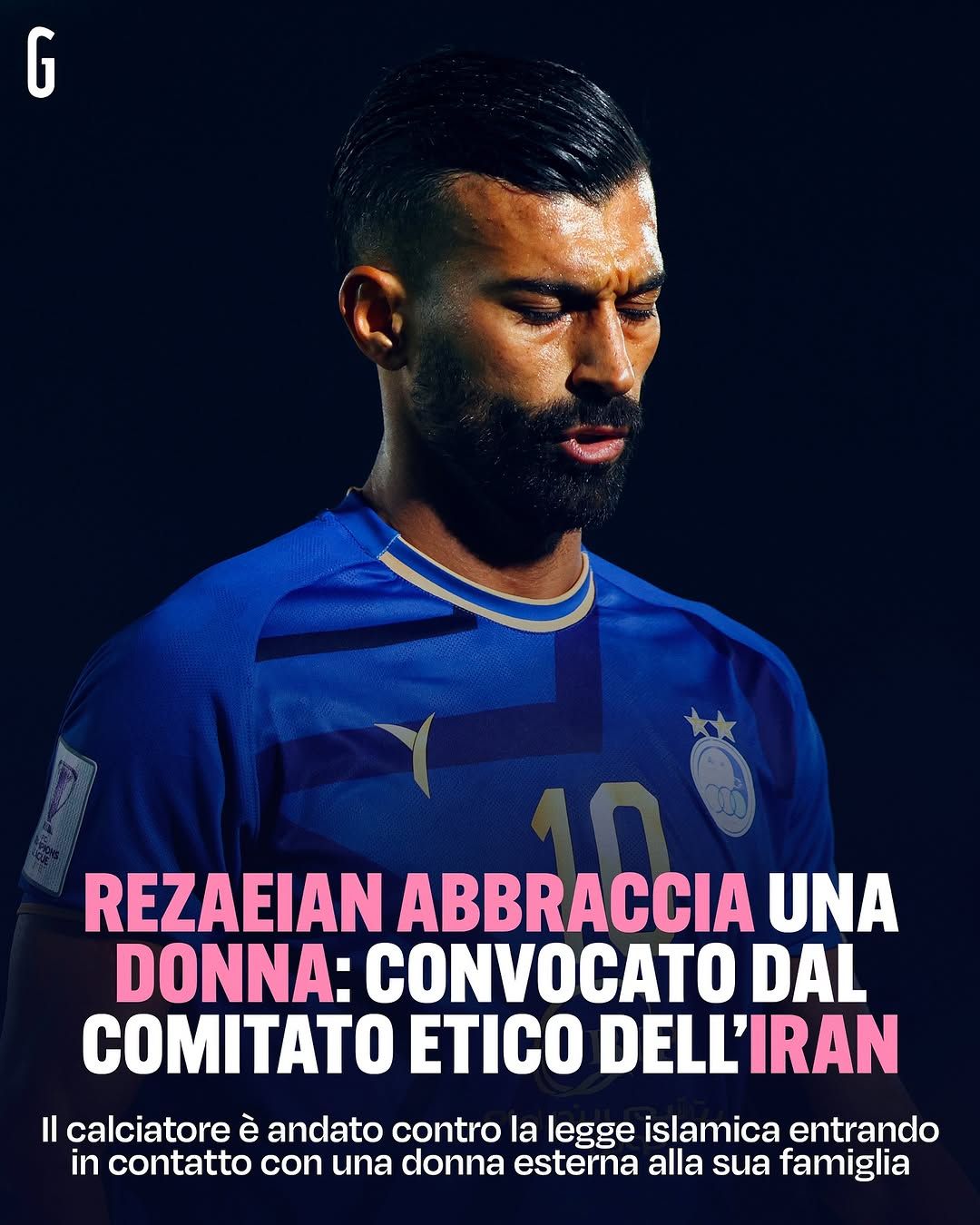 واکنش رسانه معروف ایتالیایی به احضار رامین رضاییان به دلیل در آغوش کشیدن هوادار زن