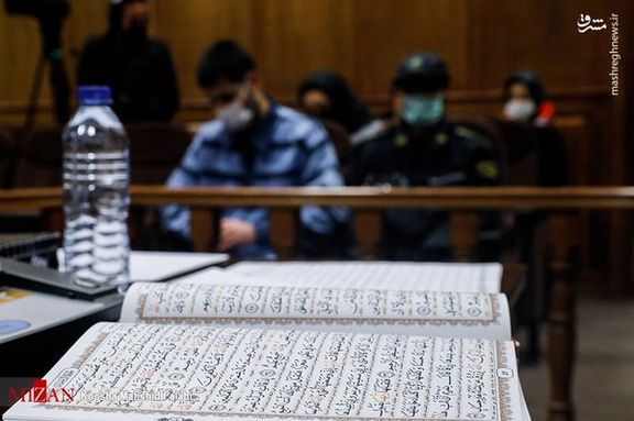 A hearing session for Mohammad Ghobalou