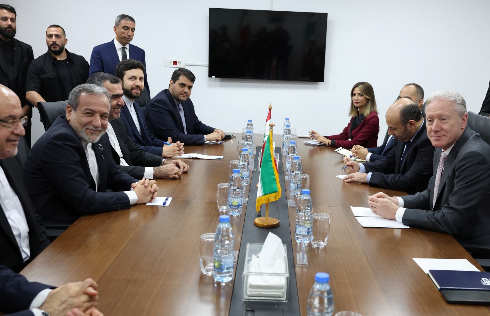 Iranian Foreign Minister Abbas Araghchi meets with Lebanese Foreign Minister Youssef Rajji in Beirut, Lebanon June 3, 2025.