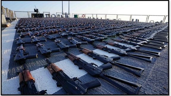 AK-47 assault rifles from Iran that were bound for Yemen