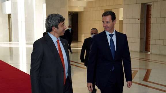 UAE foreign minister visiting Damascus on November 9, 2021