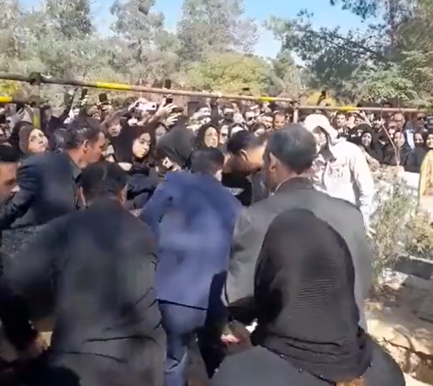 Armita Geravand’s funeral ceremony at Tehran’s Behesht-e Zahra cemetery on October 29, 2023 