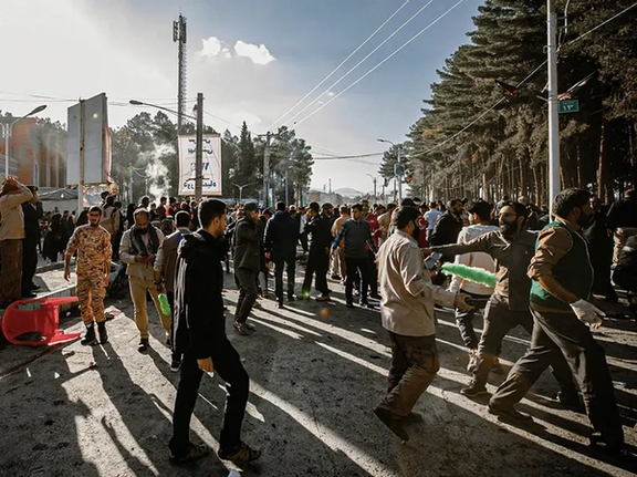 تصویری از کرمان، پس از وقوع انفجارها در مراسم سالگرد کشته شدن قاسم سلیمانی