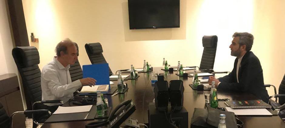 Mora and Bagheri-Kani meeting in Doha on June 28, 2022