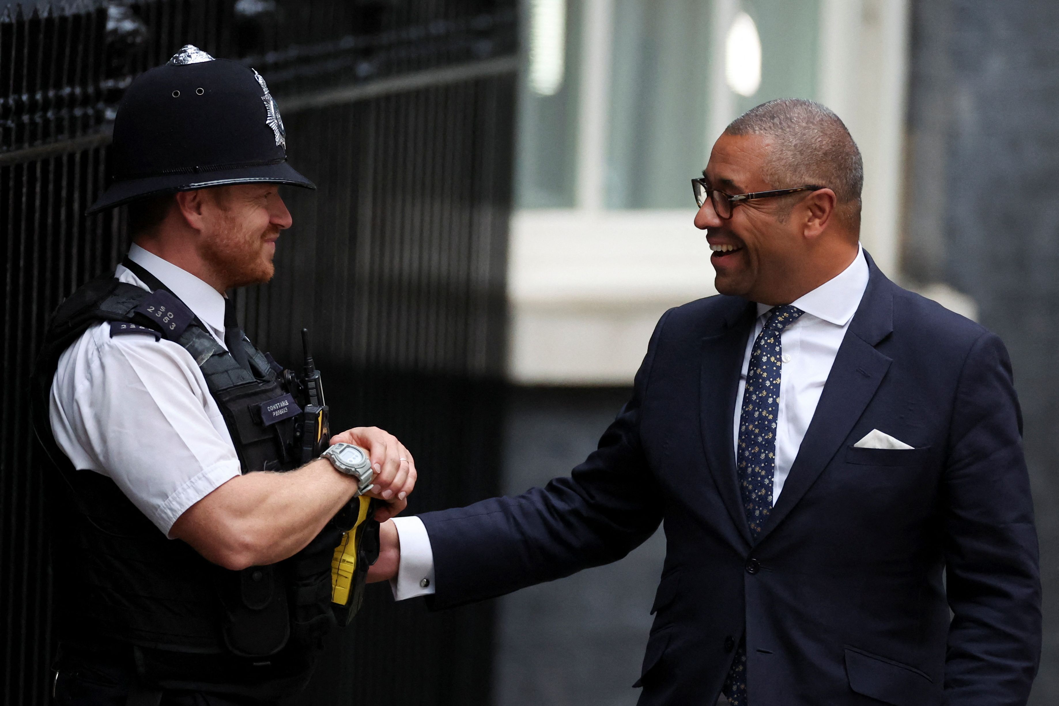 James Cleverly arrives at Number 10 Downing Street, in London, September 6, 2022