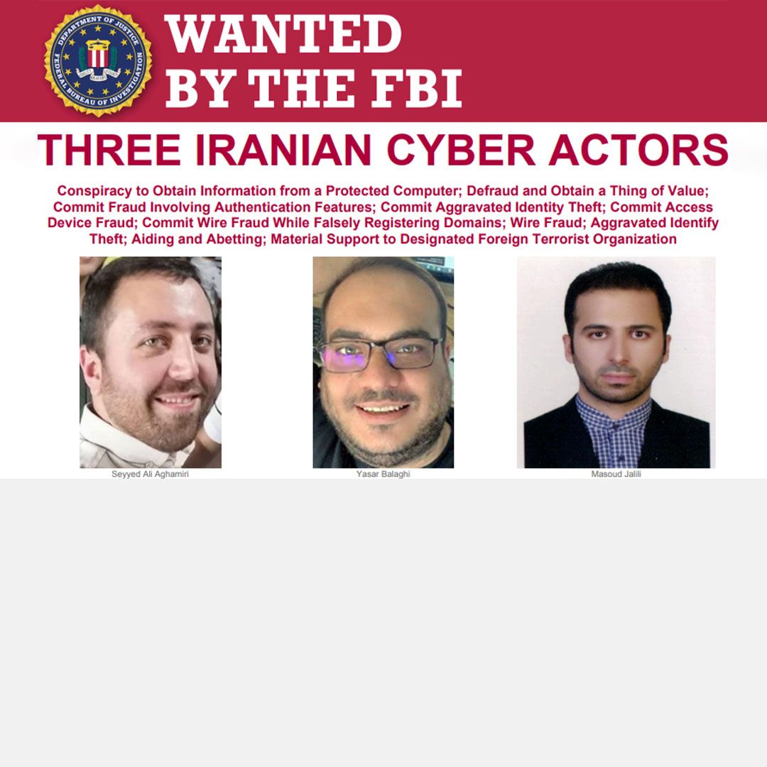 دولت آمریکا برای دریافت اطلاعات درباره سه عامل سایبری سپاه ۱۰ میلیون دلار جایزه تعیین کرد