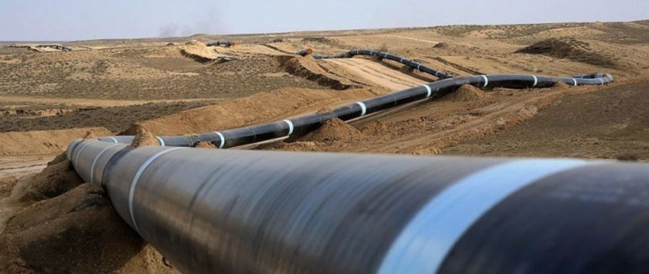 A gas pipeline in Iran supplying Turkey