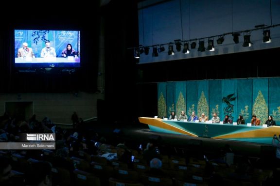 A panel discussion during Iran's Fajr Film Festival in Tehran (February 2024)
