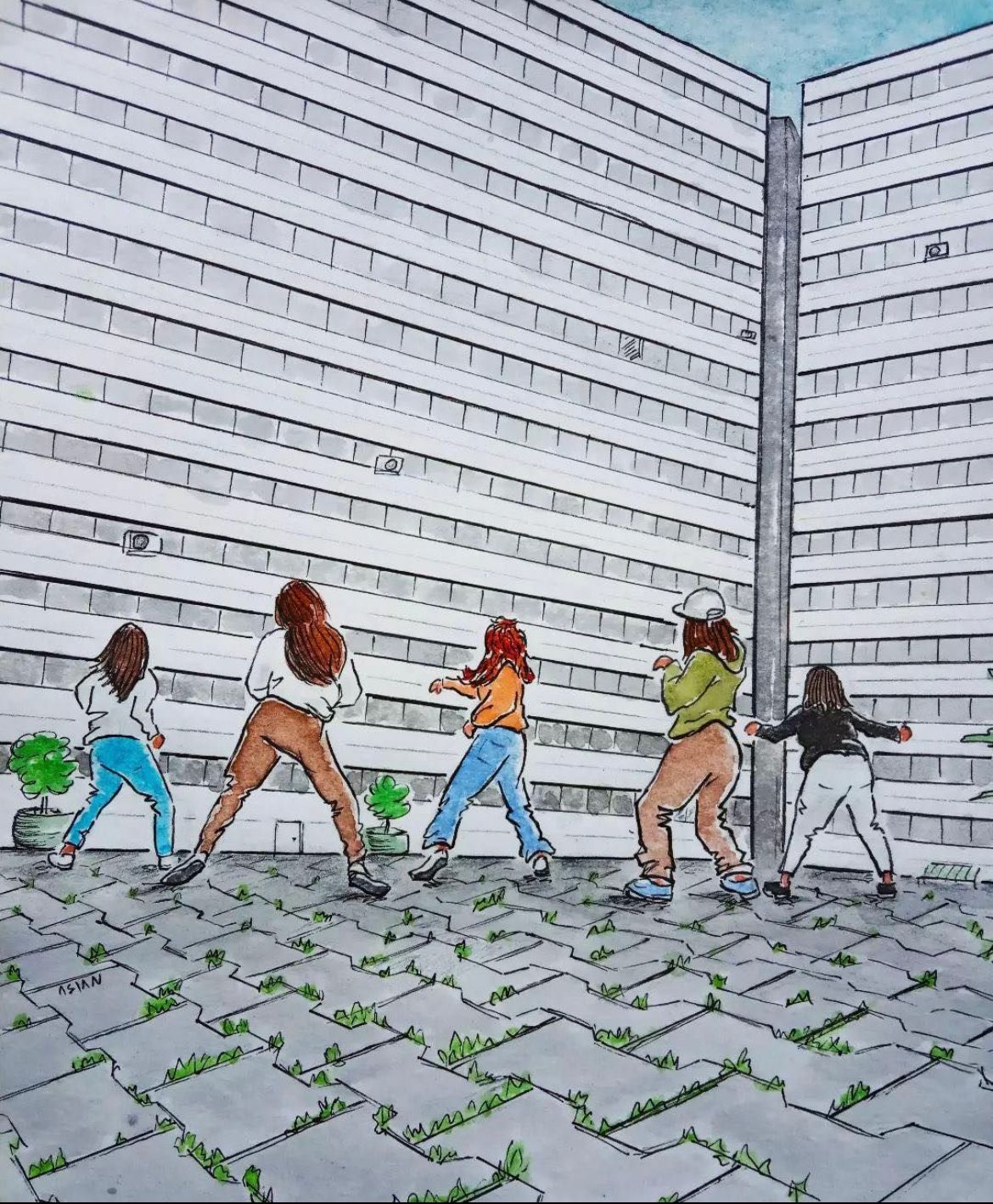 An artwork created in support of the dancers  