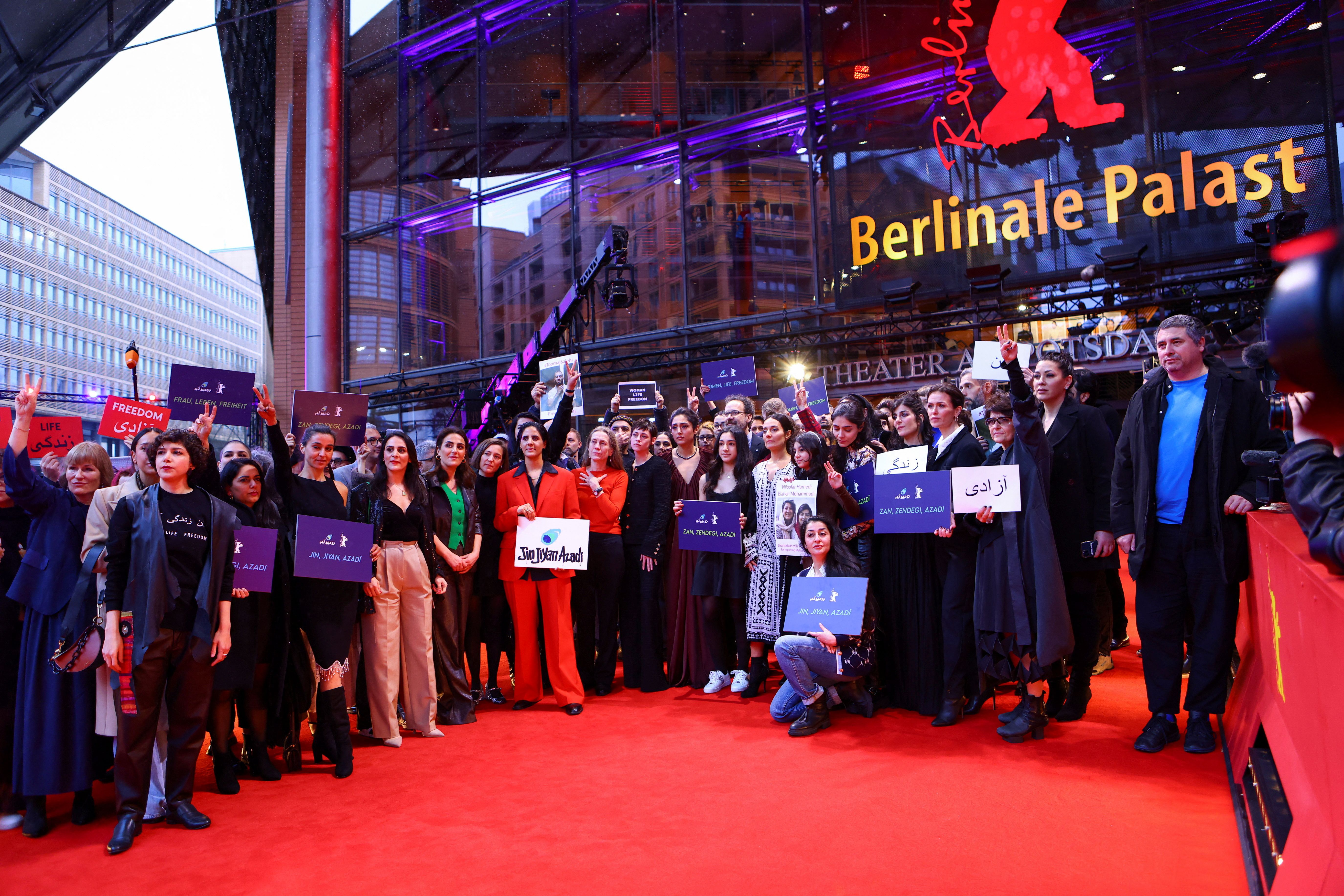Berlinale Film Stars Show Solidarity With Iran Protests