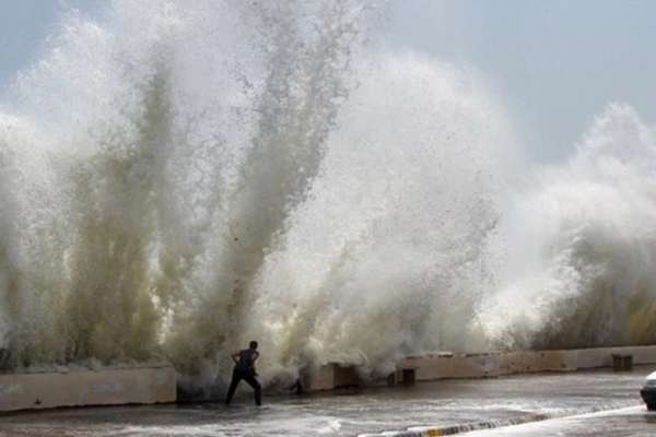 Tropical Cyclone Hitting Iran At Sea Of Oman