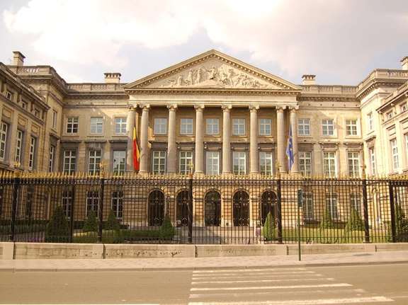 Belgian parliament building in Brussels