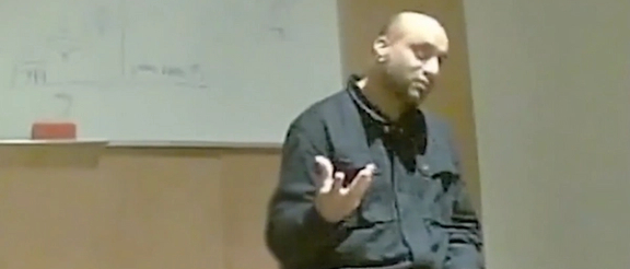 A screengrab from the video of confessions by Iranian intelligence agent Hamidreza Abraheh