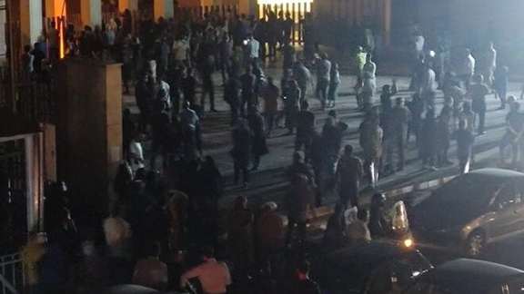 Security forces around Sharif University on October 2, 2022