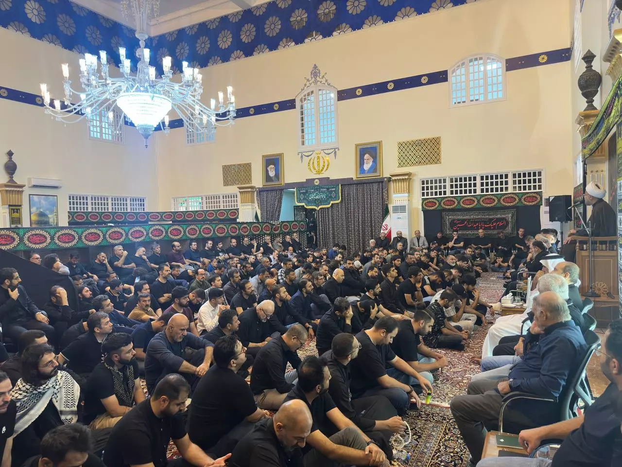 Mourning Ceremony for the third Shia Imam at the Embassy of Iran in Muscat, Oman on July 8, 2024. 