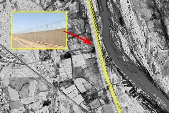 The border wall between Iran and Afghanistan (undated)