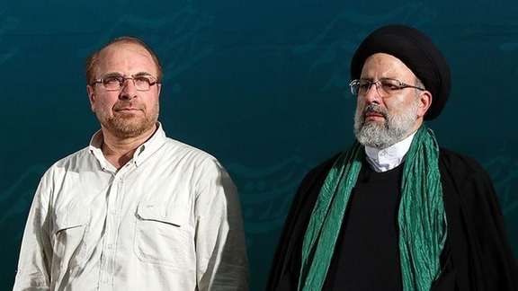 Ghalibaf and Raisi during the 2017 presidential campaign.
