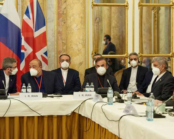 The Iranian delegation as the sixth round of JCPOA talks began in Vienna on November 29, 2021`