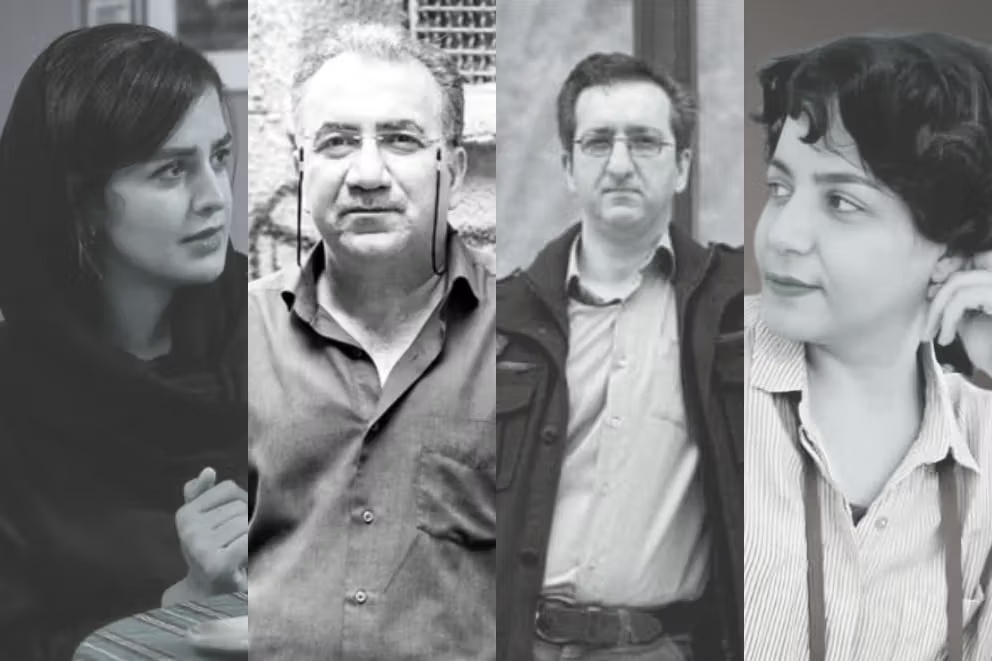From left to right: Mahsa Asadollahnejad, Parviz Sedaghat, Mohammad Maljou, Shirin Karimi