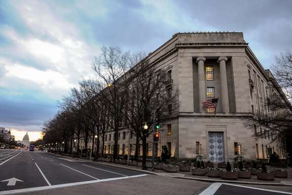The US Department of Justice building