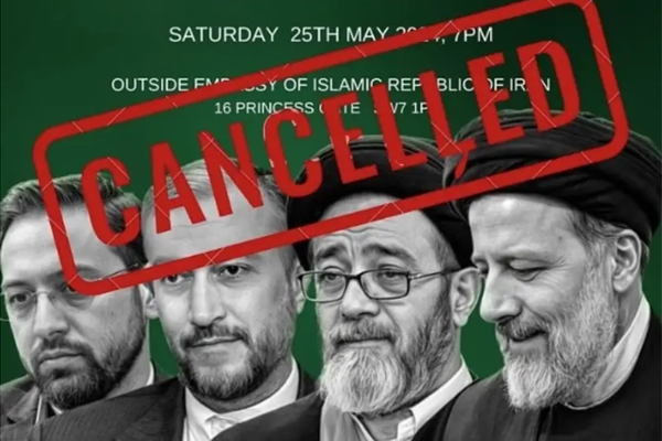 Protests Force Cancellation of Raisi Memorial at Iranian Embassy in London