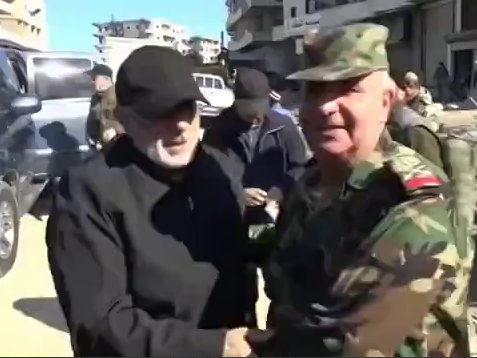 حضور فرمانده نیروی قدس سپاه در مناطق زلزلهزده سوریه