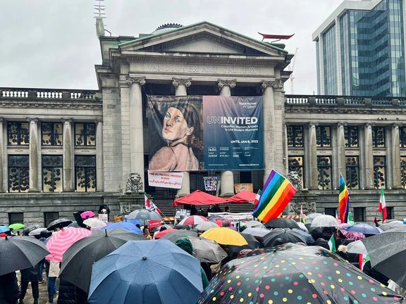 ایرانیان ونکوور در اعتراض به اعدام دو جوان معترض، تجمع و تظاهرات برگزار کردند