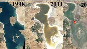 Aerial photos of Lake Urmia
