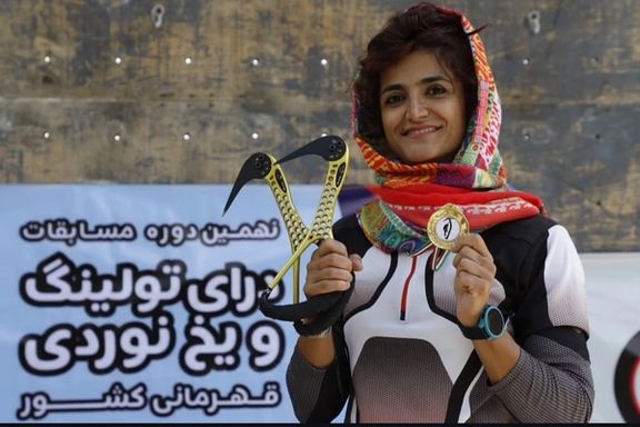 عبدالرحیمی به تهران منتقل شد؛ سقوط ملیپوش زن یخنورد ایران از دیواره یخی در کیش