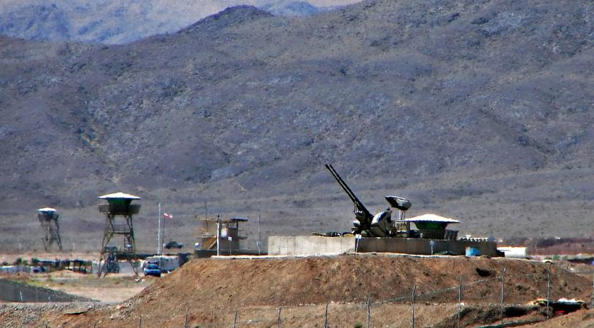 An air defense system guarding Iran's nuclear facilities near Natanz, central Iran