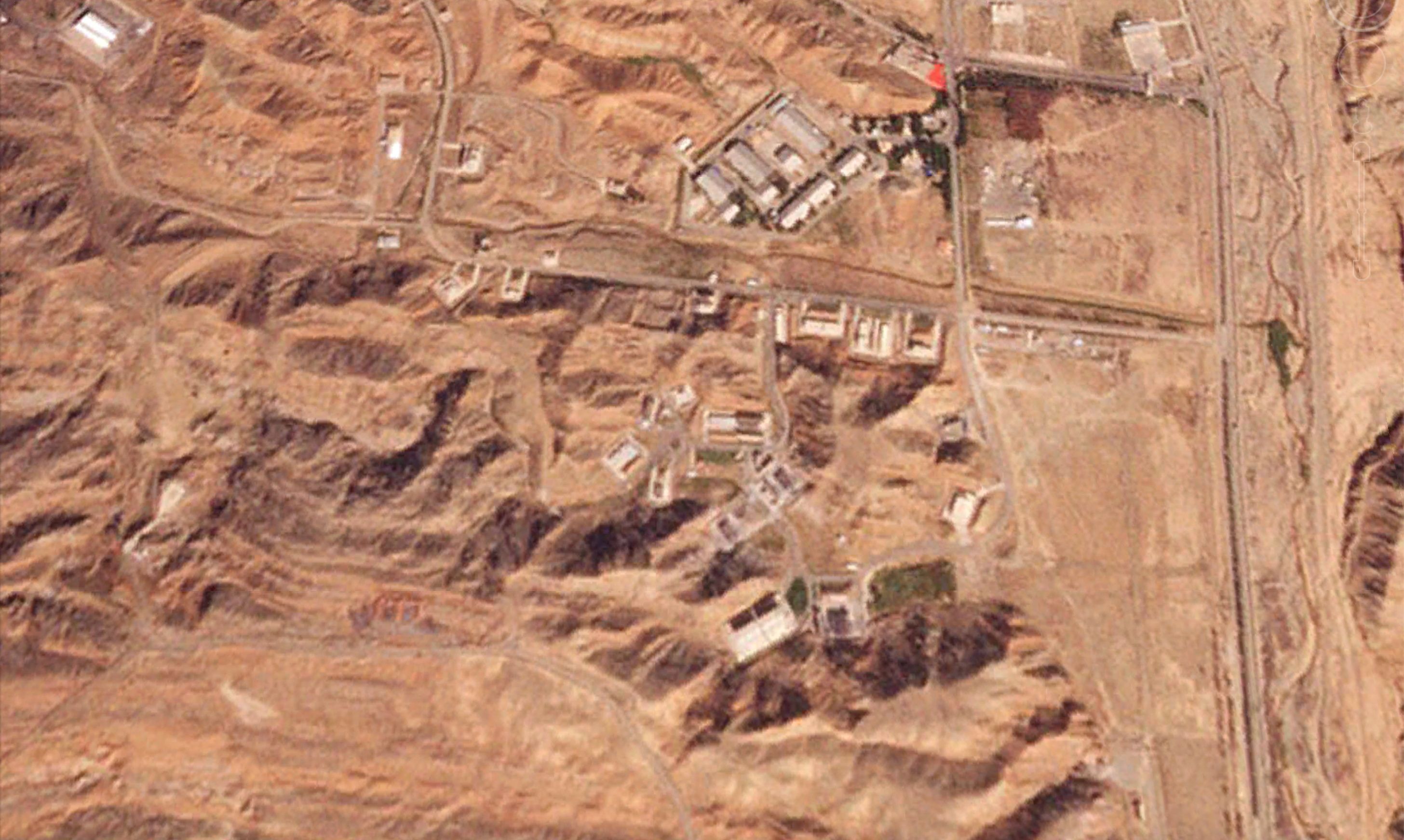 A satellite image shows Parchin rocket motor casting facility, in an aftermath what an American researcher said was an Israeli airstrike hitting a building that was part of Iran's defunct nuclear weapons development program, near Teheran, Iran October 26, 2024. 