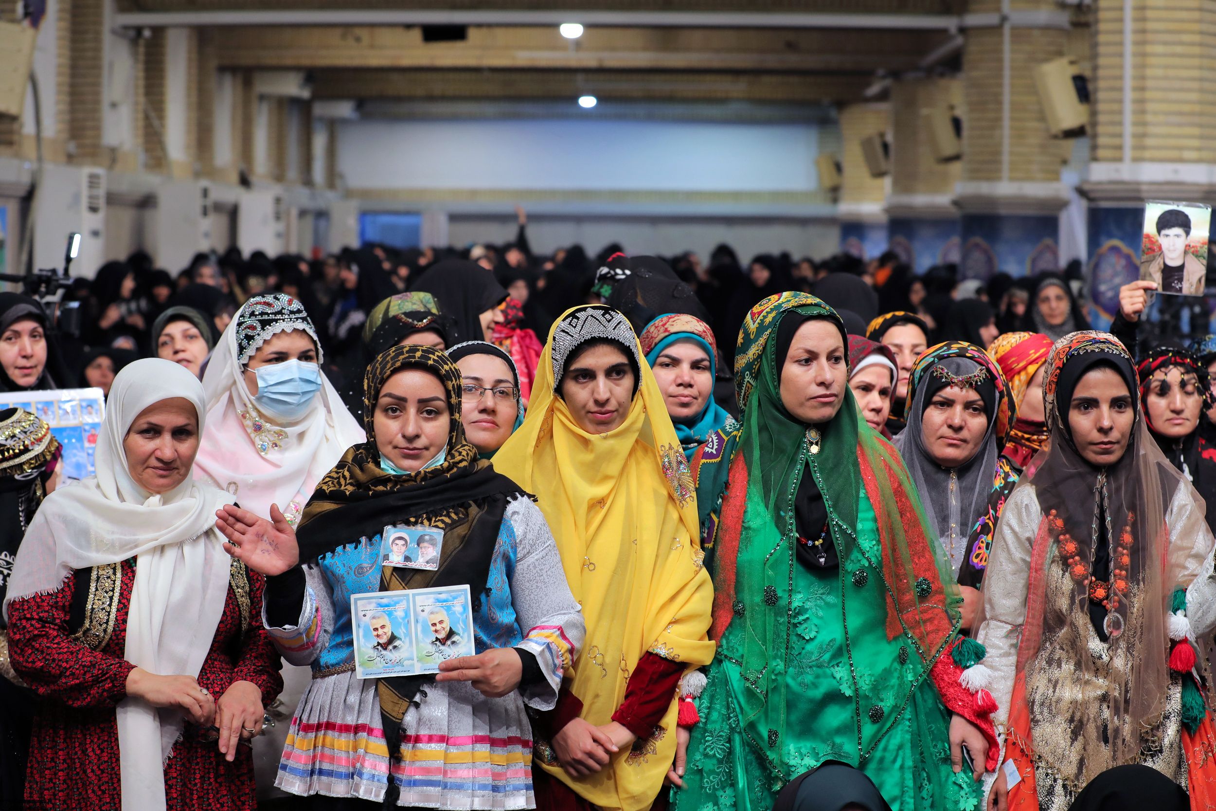 A group of Iranian women during a meeting with Iran's Supreme Leader Ali Khamenei, December 27, 2023 