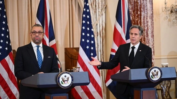 تاکید وزیران خارجه آمریکا و بریتانیا بر تشدید فشارها برای پاسخگو کردن جمهوری اسلامی