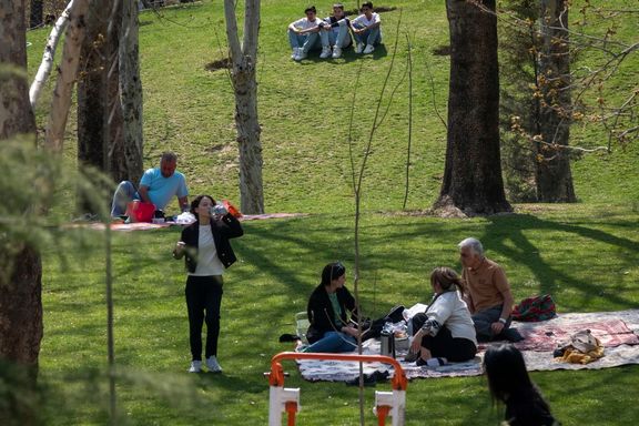 Iranian people are attending in a park during the Sizdah Bedar, also known as Nature's Day, in the fasting month of Ramadan in northern Tehran, Iran April 1, 2024.
