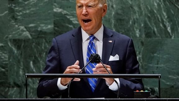 سخنرانی بایدن با میکروفون سرپوشدار در سازمان ملل